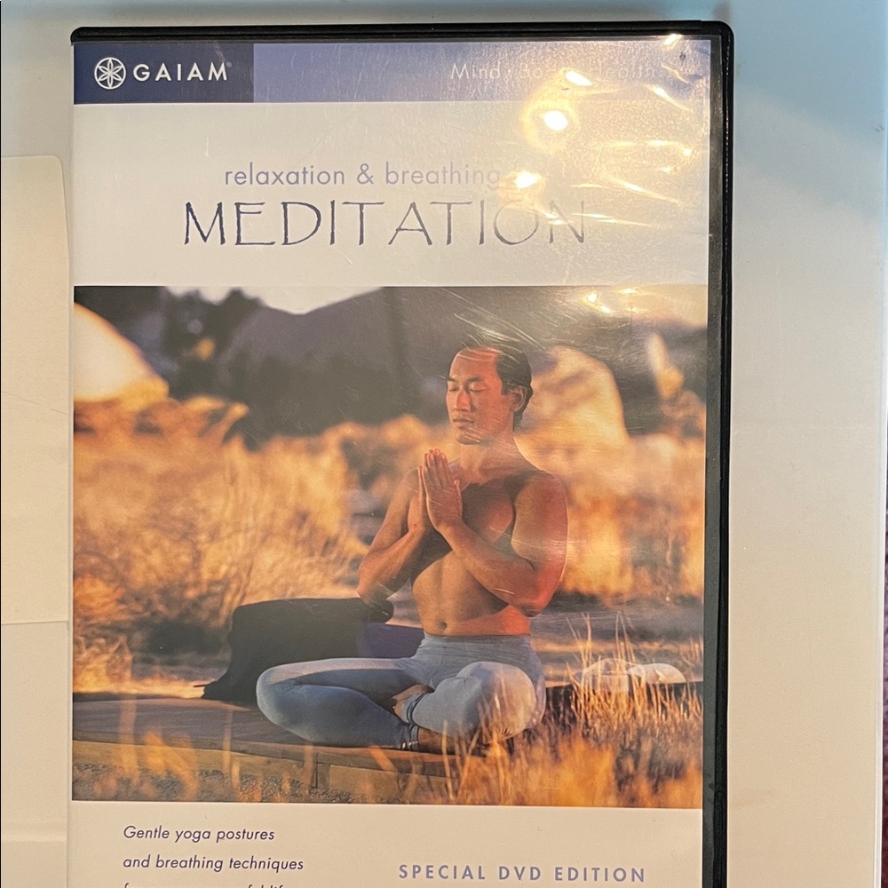 GAIAM Meditation DVD — White, Blue with Warm Earth Tones